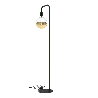 Calex | U-Line Stehleuchte | Schwarz | E27 Fassung | Mit An/Aus Schalter | Max. 1x60W | H155cm | 180cm Kabel
