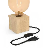 Calex | Tischleuchte | FSC 100% Holz | E27 Fassung | Mit Schalter | 1,8M Kabel