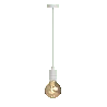 Calex | Retro Pendelleuchte | E27 | Aluminium | Matt Weiß | 3-Ring Modell | 1.5M Schnur