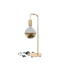 Calex | U-Line Tischleuchte | Gold | E27-Fassung | Mit Ein/Aus-Schalter | Max. 1x60W | H53cm | 150cm Kabel