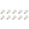 Lighto | LED-Glühfaden | Große Fassung E27 | Standard Glühbirne | Hell | 60mm | 6W | 10 Stück