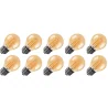Lighto | LED-Faden | Große Fassung E27 | Kugellampe | Gold | 45mm | 4W | 10 Stück