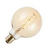 Lighto | LED-Glühfaden | E27-Fassung | Globelamp | Bernstein | G95 | 95mm | 4W