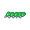 Lighto | LED-Glühbirne | Große Fassung E27 | Grün | Kugelbirne | 45mm | 1,5W | Dimmbar | 5er-Pack | Geeignet für Lampenschirmkabel