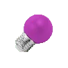 Lighto | LED-Glühbirne | Große Fassung E27 | Lila | Kugelbirne | 45mm | 1,5W | Dimmbar | Geeignet für Briadkabel