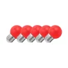 Lighto | LED-Glühbirne | Große Fassung E27 | Rot | Kugelbirne | 45mm | 1,5W | Dimmbar | 5er-Pack | Geeignet für Lampenschirmkabel