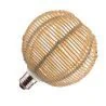 Lighto | LED-Lampe | E27-Fassung | Design-Lampe | Bambusfarbe | ST125 | 120mm | 3,5W