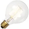 Kohlefaden-Glühbirne Globe | Große Fassung E27 Dimmbar | 60W 125mm