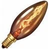 Kohlefadenlampe Kerze gold 25W kleine Fassung E14