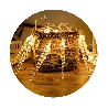 Modee | Weihnachtsbeleuchtung LED-Lichterkette | 2,85m | 20 Lichter | IP44 | Warmweißes Licht